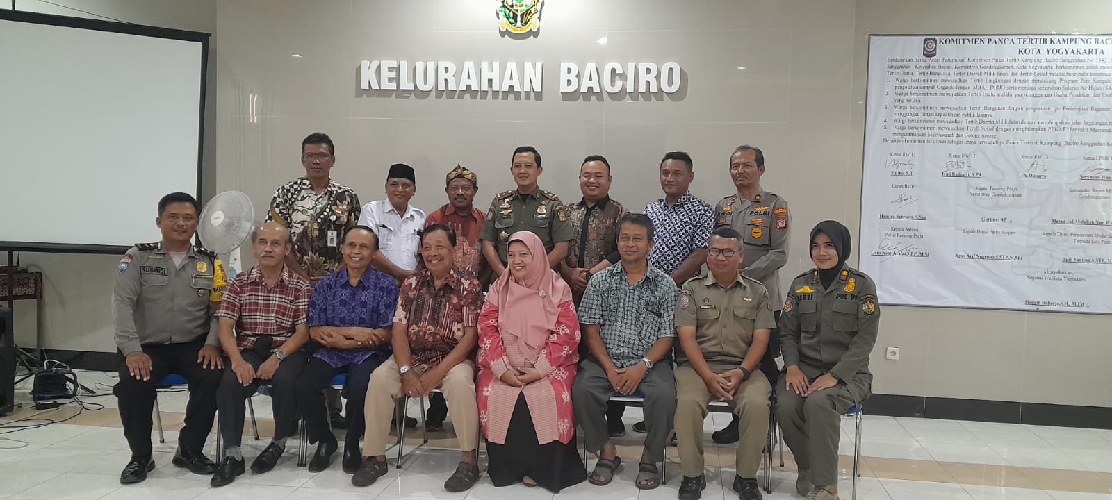 Deklarasi Kampung Panca Tertib Kampung Baciro Sanggrahan, Tertib Lingkungan Menjadi Prioritas Utama.